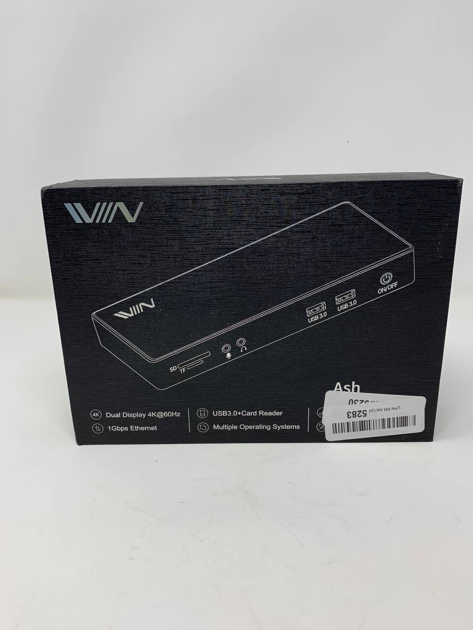 IVIIN USB 3.0 Dual Monitor Docking Station - 4K HDMI, 5K D6902, Black