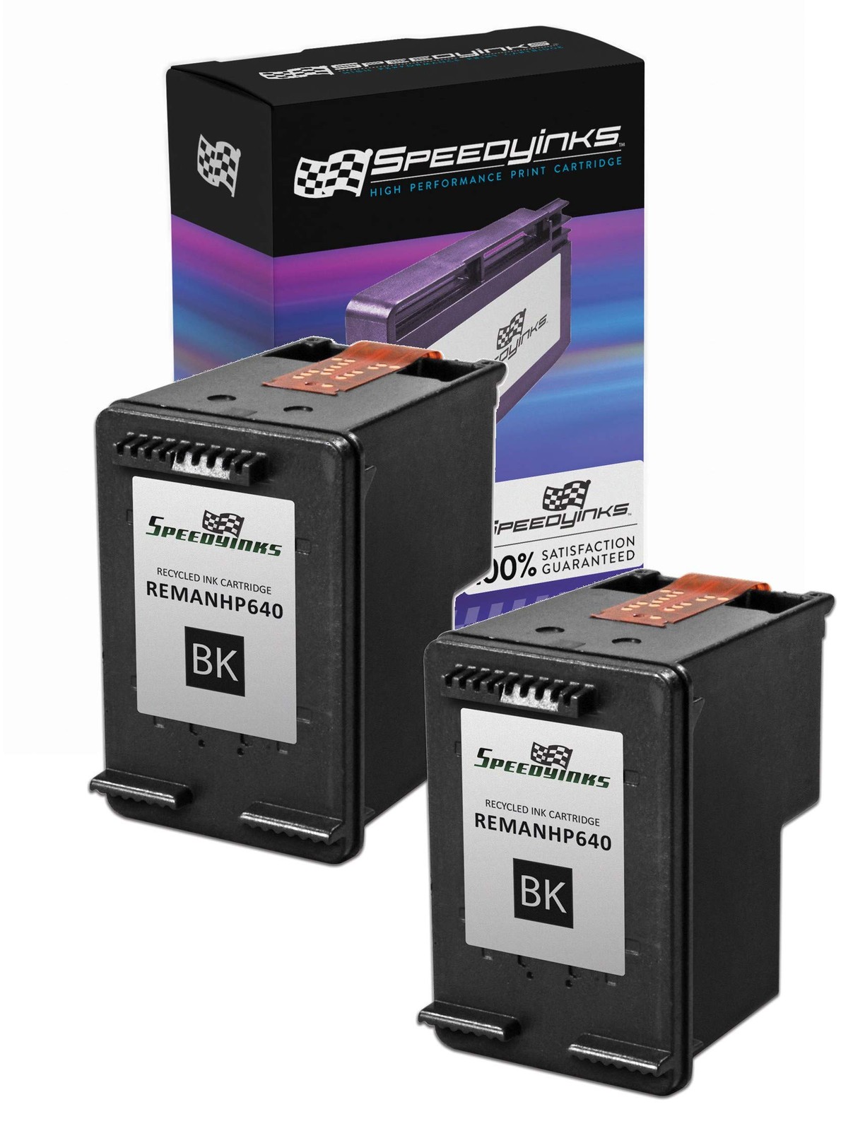 2PK SpeedyInks Black Ink Cartridge for HP60 Deskjet d2560 d2566 f2430 f4288