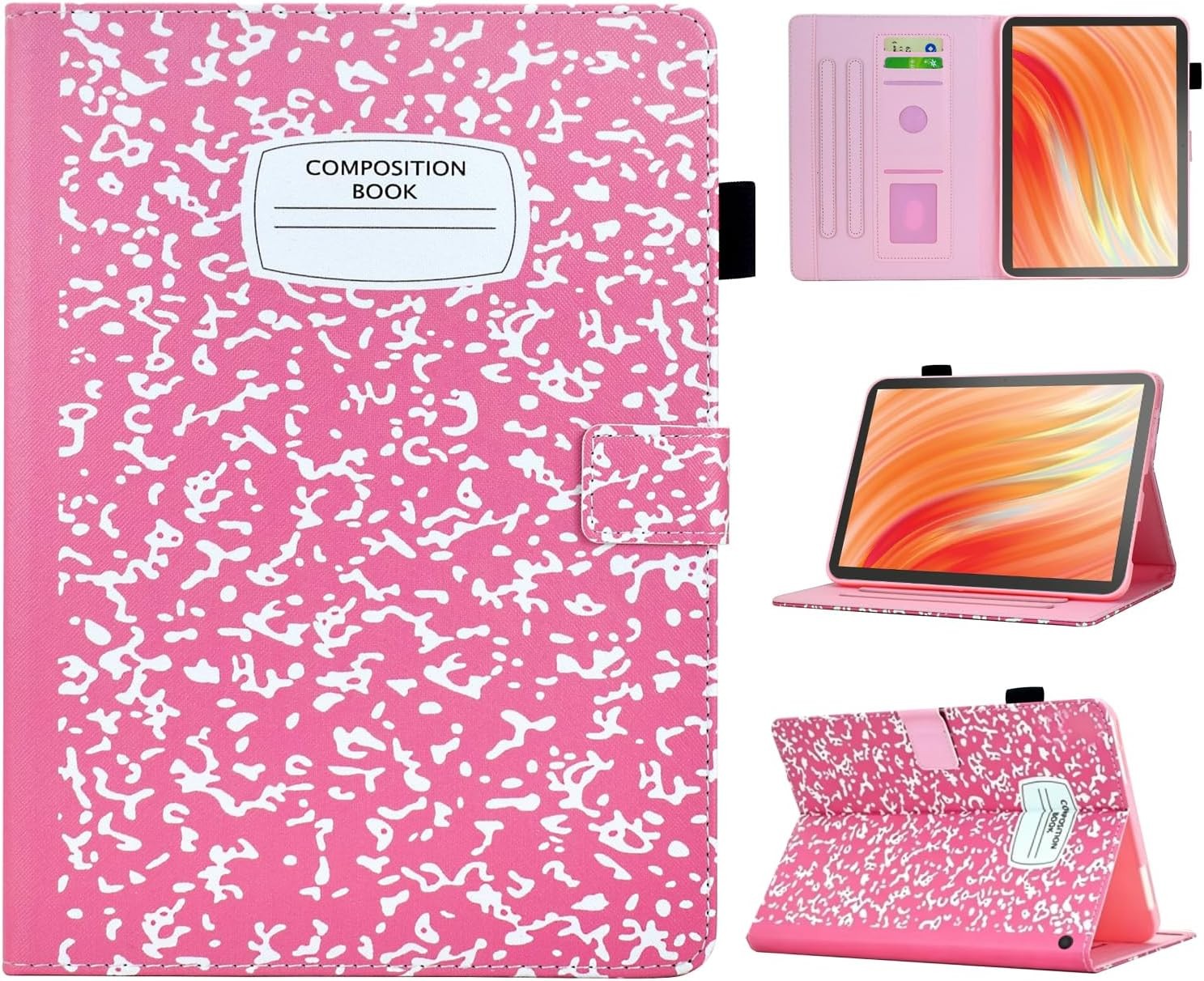 Case for All-New Kindle Fire HD 10 Tablet, Vegan Leather Slim Folding Stand Cove