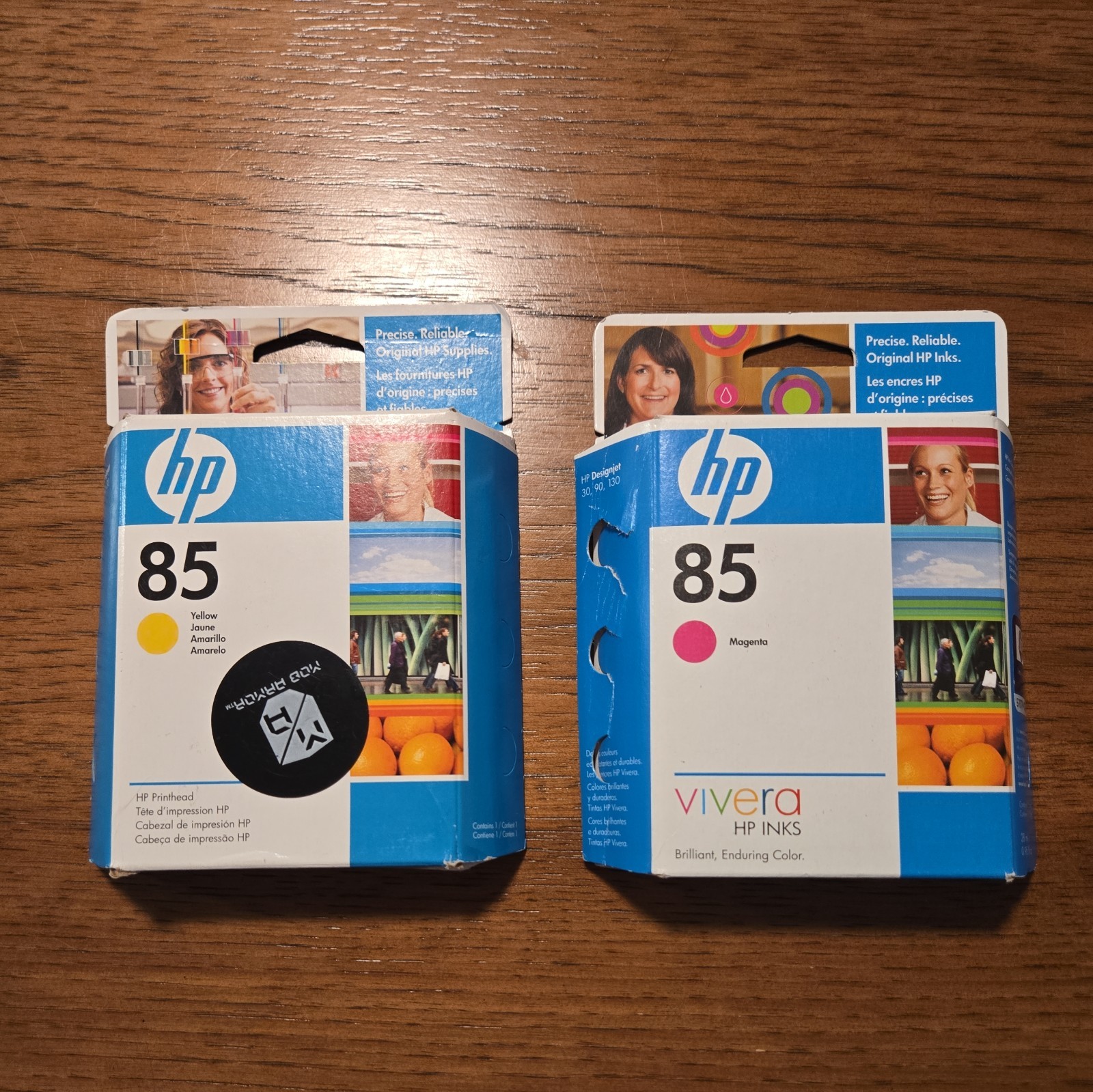 New  Lot 2: GENUINE HP85 YELLOW / C9422A  & CYAN/C9420A PRINTHEAD  Exp 7/2008