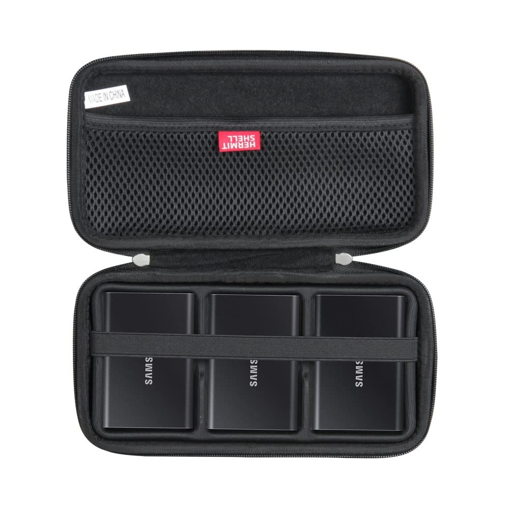 Hermitshell Hard Travel Case for Samsung T7 / 3 hard drives, Black 