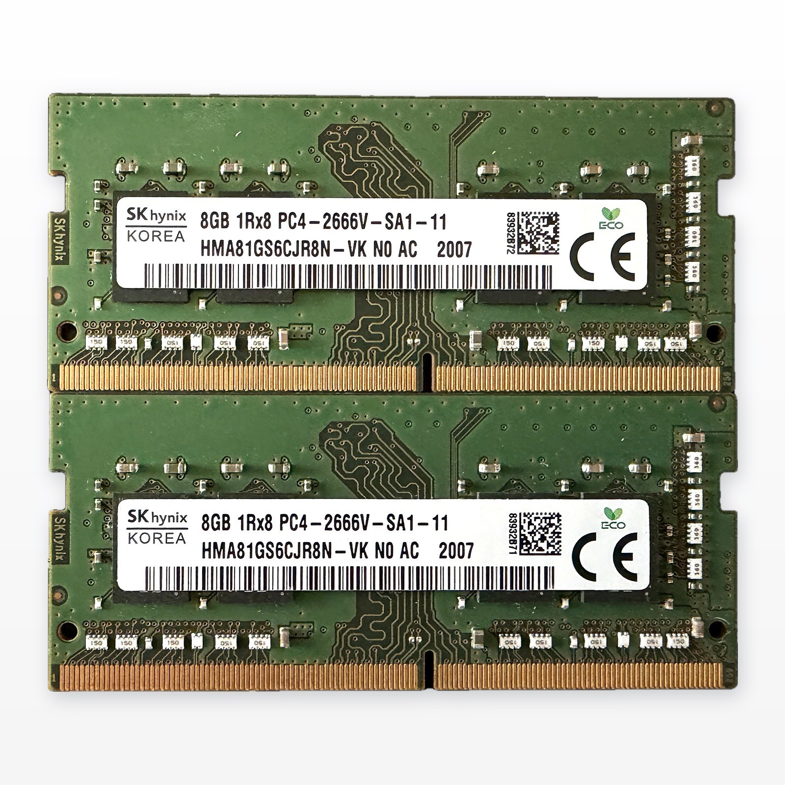 SK Hynix 16GB (2x8GB) DDR4 2666MHz PC4-21300 SODIMM Laptop RAM HMA81GS6CJR8N-VK
