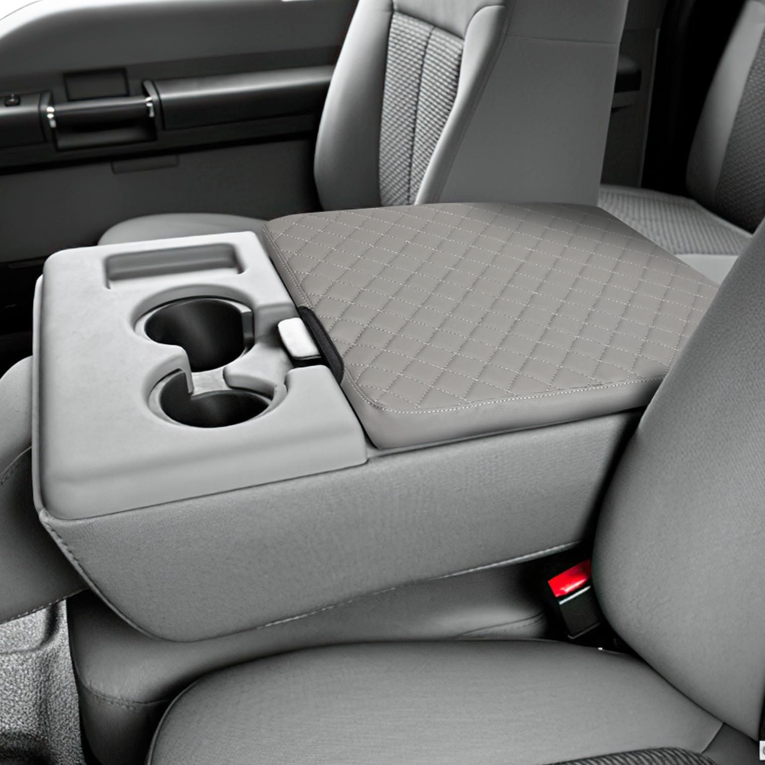 JOYTUTUS Center Console Jump Seat 11-14 F150 & 11-16 F250+, Gray 