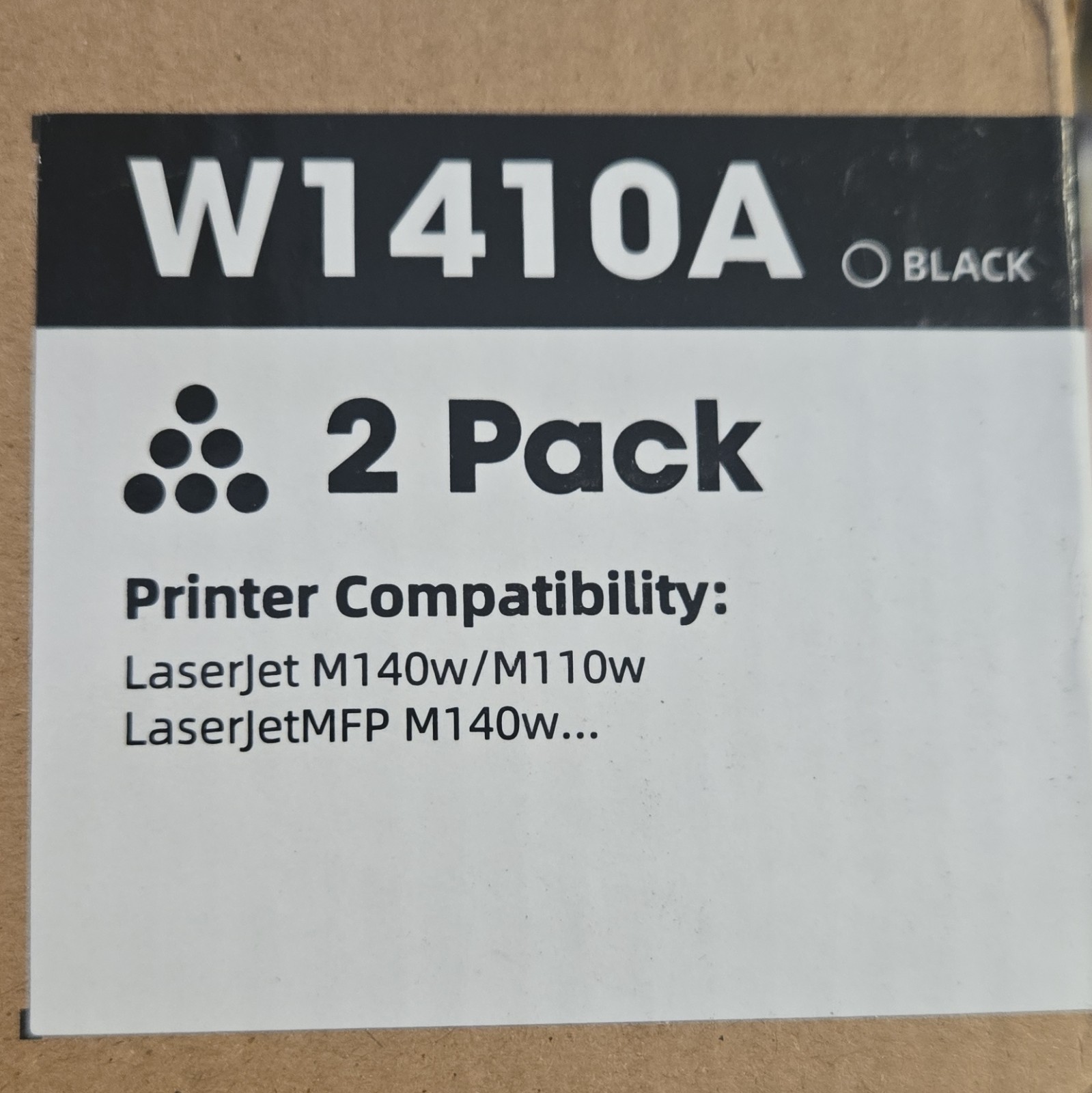 W1410A Black Toner Cartridge 2 Pack Compatible for HP LaserJet M110w M140w