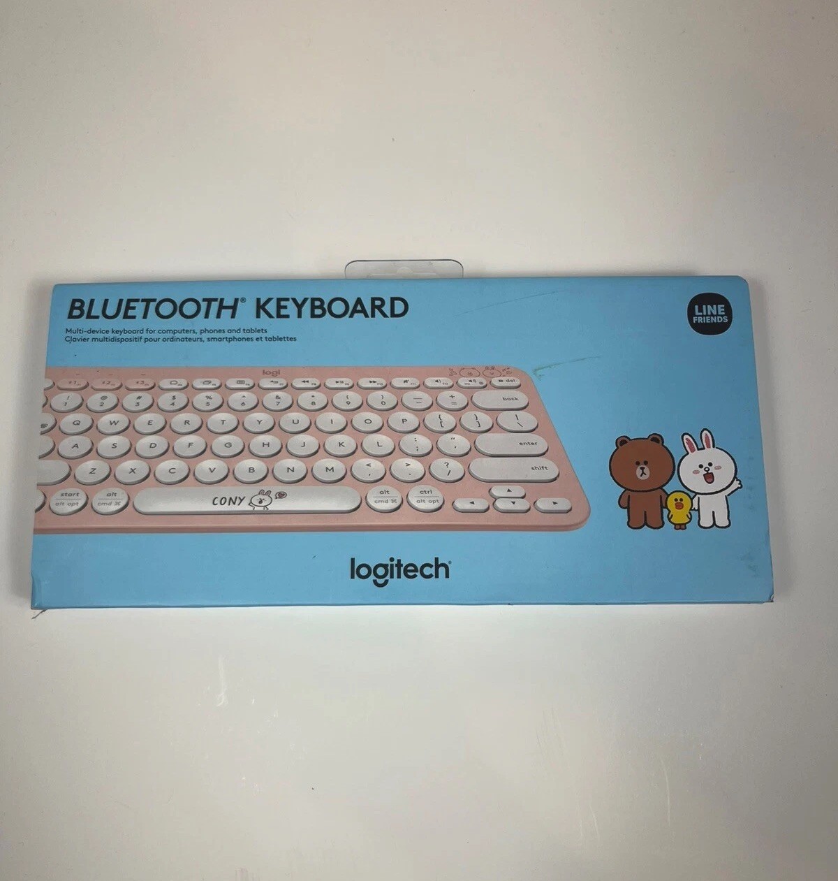 Logitech x Line Friends Pink Bluetooth Wireless Keyboard New