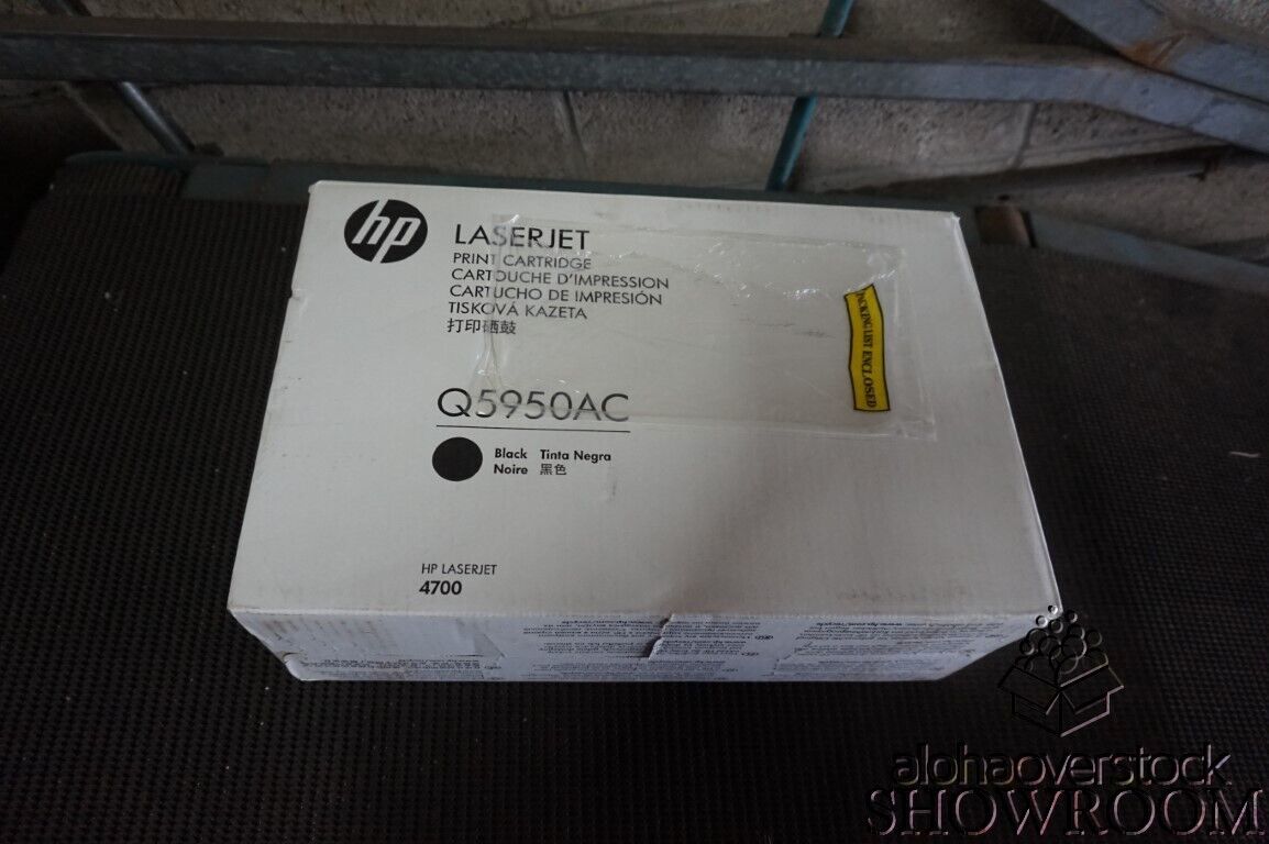 New Open Box Genuine OEM HP Q5950A Black Toner Cartidge 643A LJet 4700 3K12S5aN