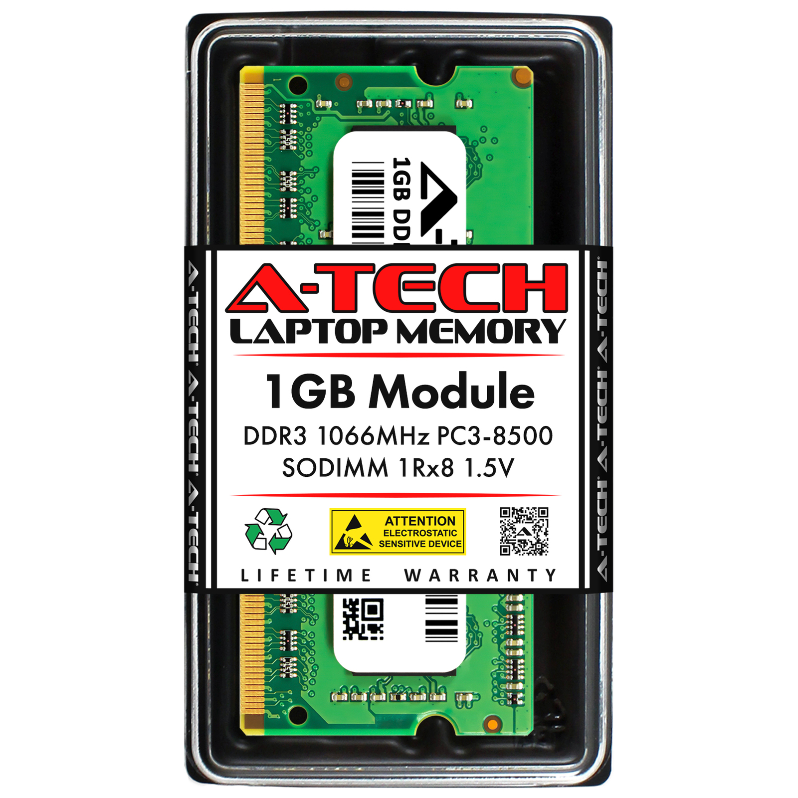 1GB DDR3 PC3-8500 SODIMM (Replacement for Samsung M471B2873FHS-CF8) Memory RAM