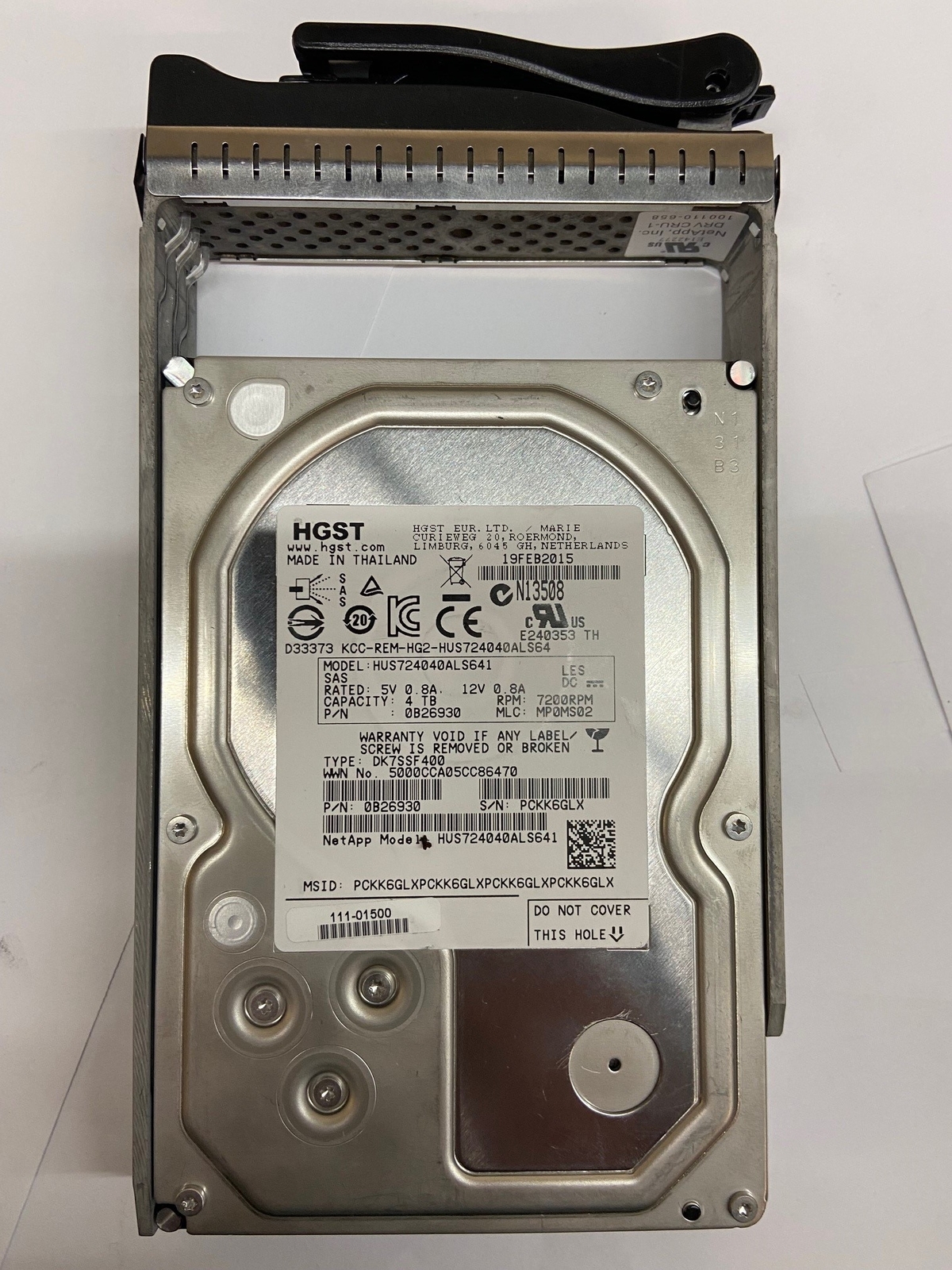 HUS724040ALS641 - Netapp 4TB 7200 RPM SAS 3.5" HDD for E-Series 12 bay DE1600...