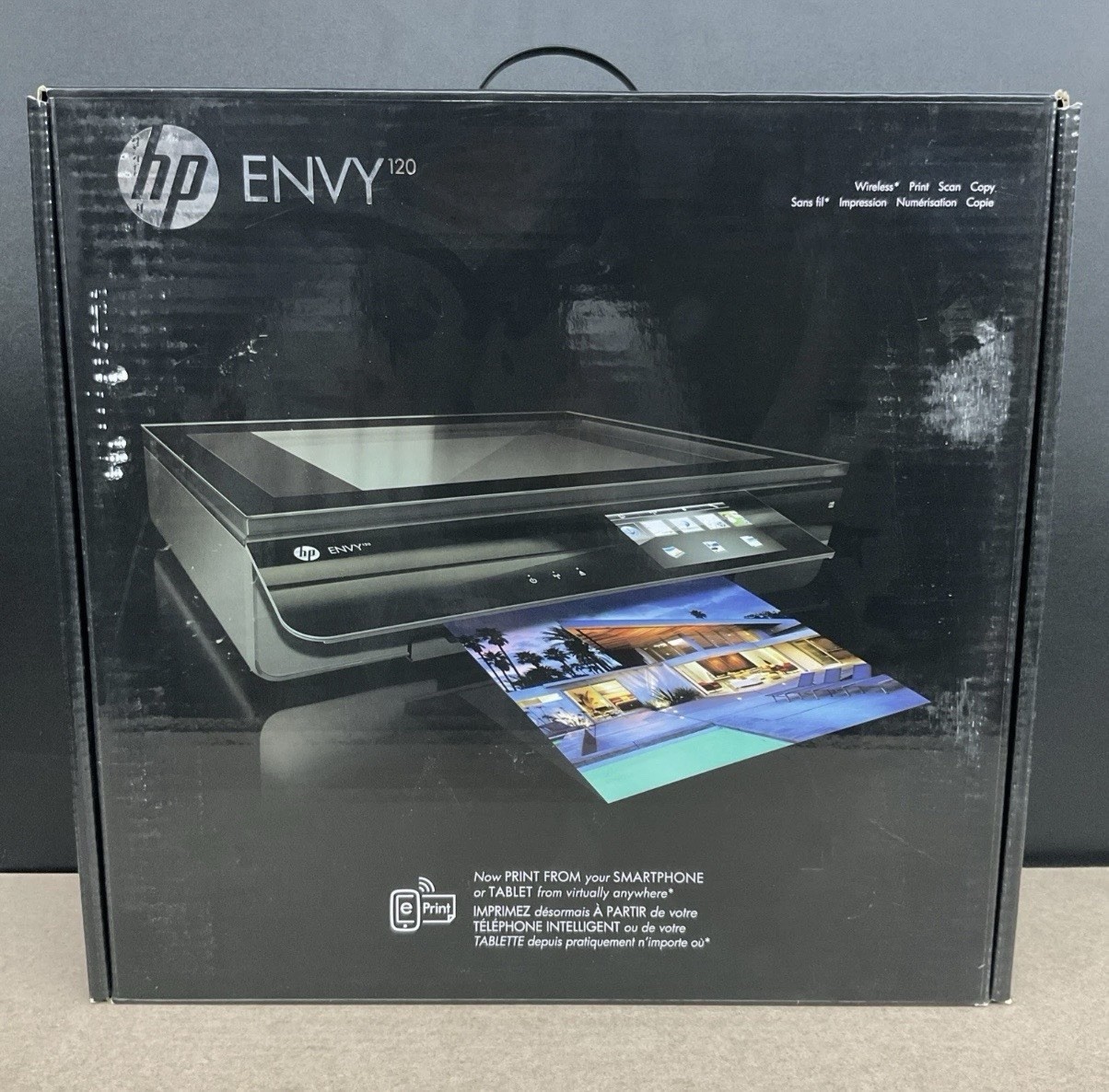 HP ENVY 120 e All-In-One Inkjet Printer Scanner Copier CZ022A New Open Box