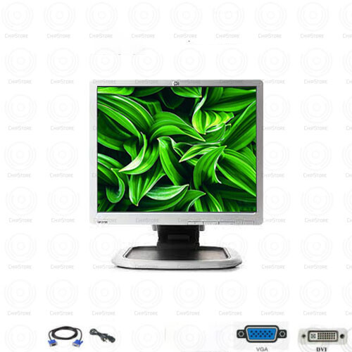 Name brand 17" inch Desktop Computer PC VGA DVI LCD Monitor with Stand cables