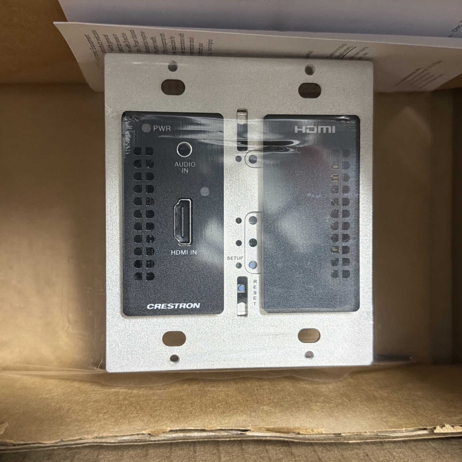 Crestron DM-NVX-E20-2G-B-T DM NVX 4K60 4:2:0 Network Encoder Wall Plate Black