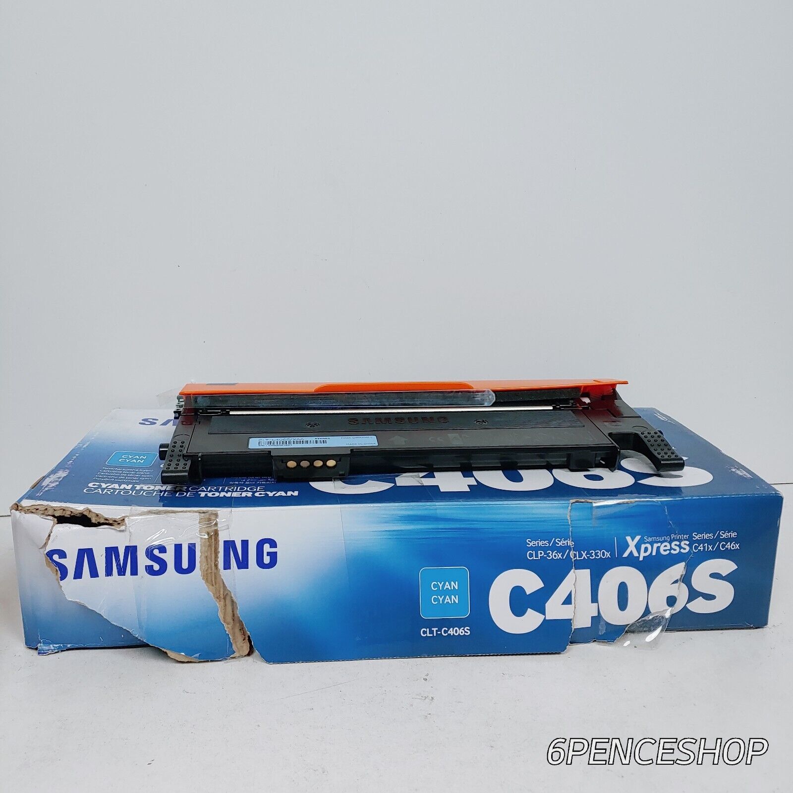 OB *Components are Clean* Genuine Samsung C406S Cyan Toner Cartridge CLT-C406S