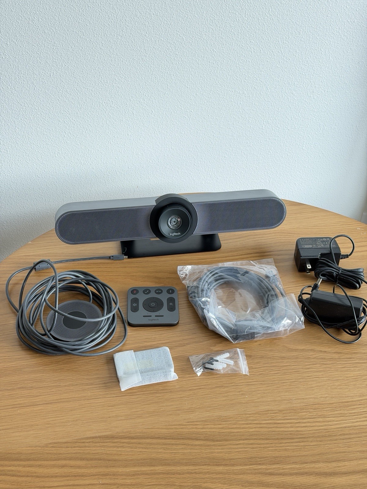 Logitech MeetUp 4K Conference Camera w/ Expansion Mic Remote Cables