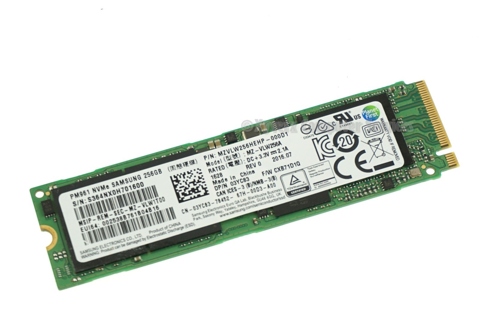 3YC83 MZ-VLW256A GENUINE DELL SSD 256GB XPS 13 9365 P71G (GRADE A)(CA27)