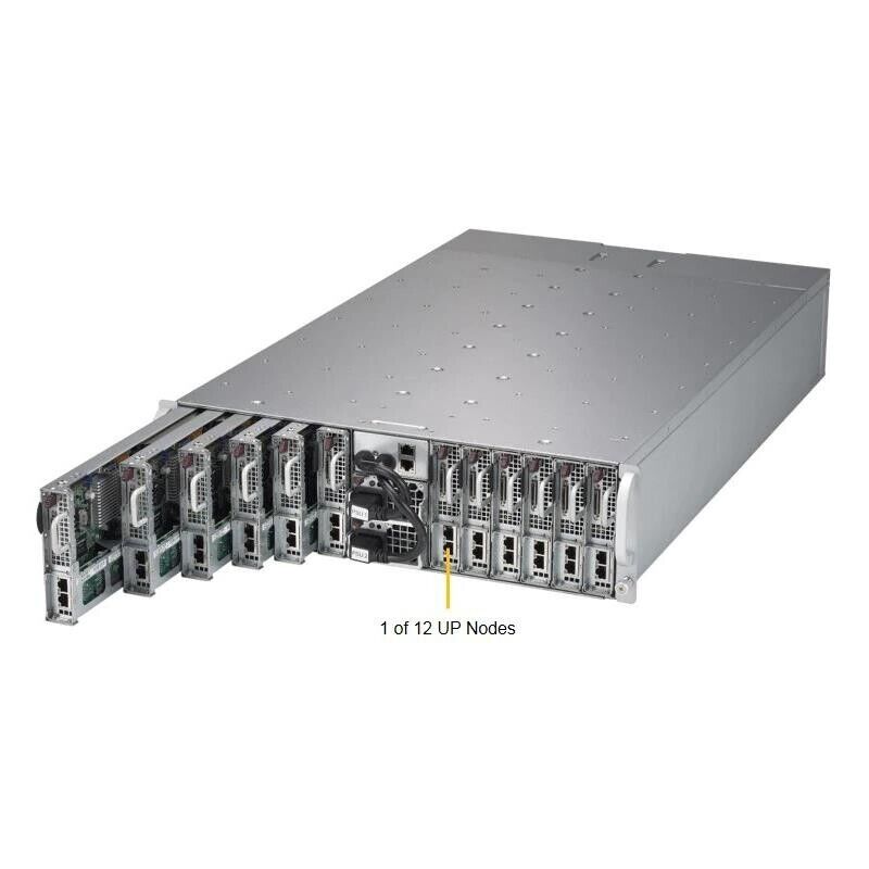 Supermicro 3U High Density 12 Node 5039MS-H12TRF Server X11SSE-F  3.5Ghz V5 32GB