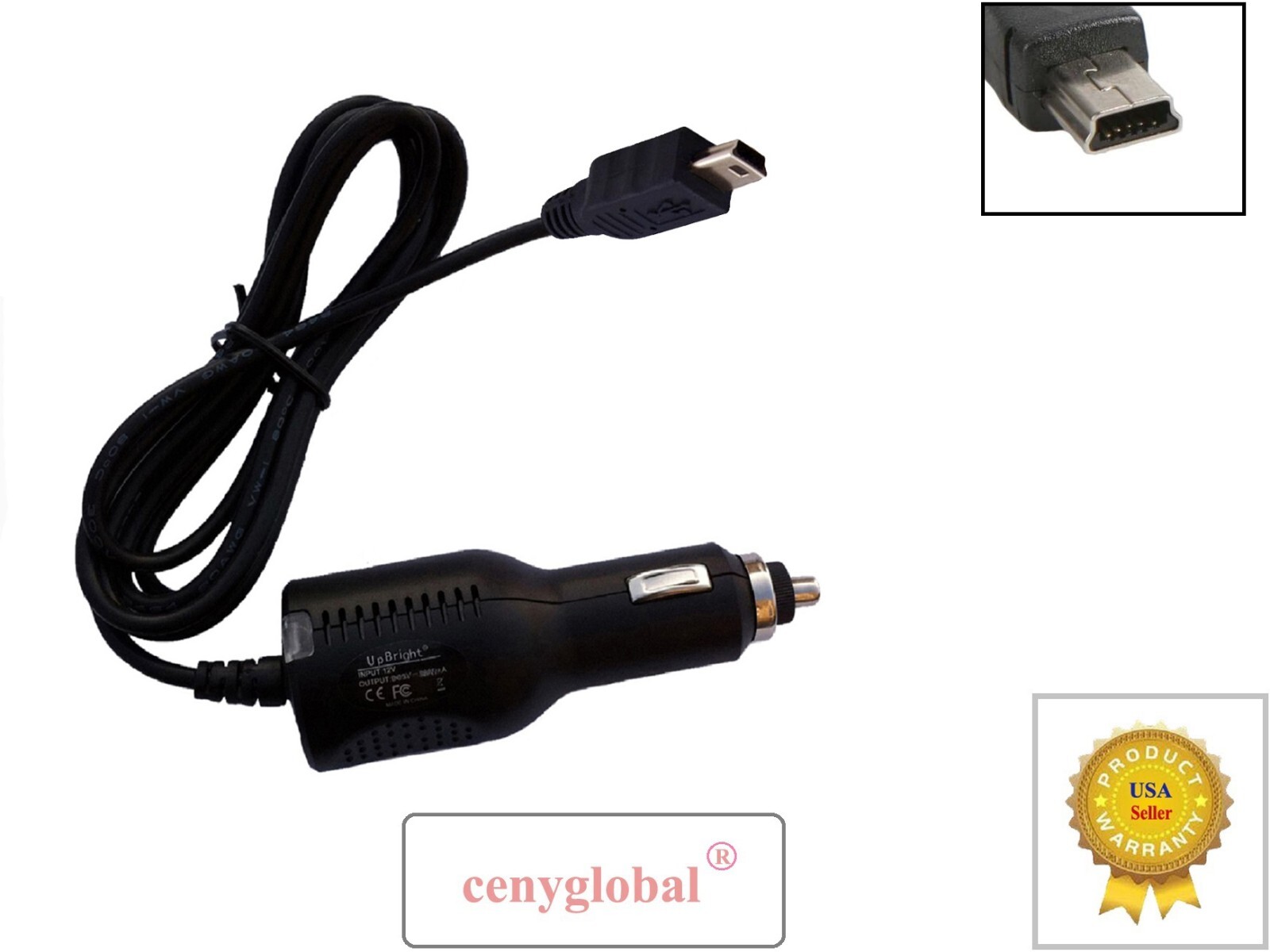 5V Mini USB Car DC Adapter For Rexing V1 V1P V3 V5 V5C Pro Plus Dash Cam Camera
