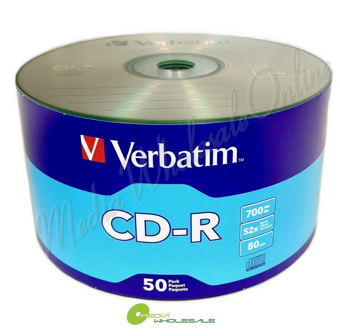 VERBATIM Blank CD-R Logo Branded 700MB/80min Media Disc / LOT = 50 TO 1800 Discs