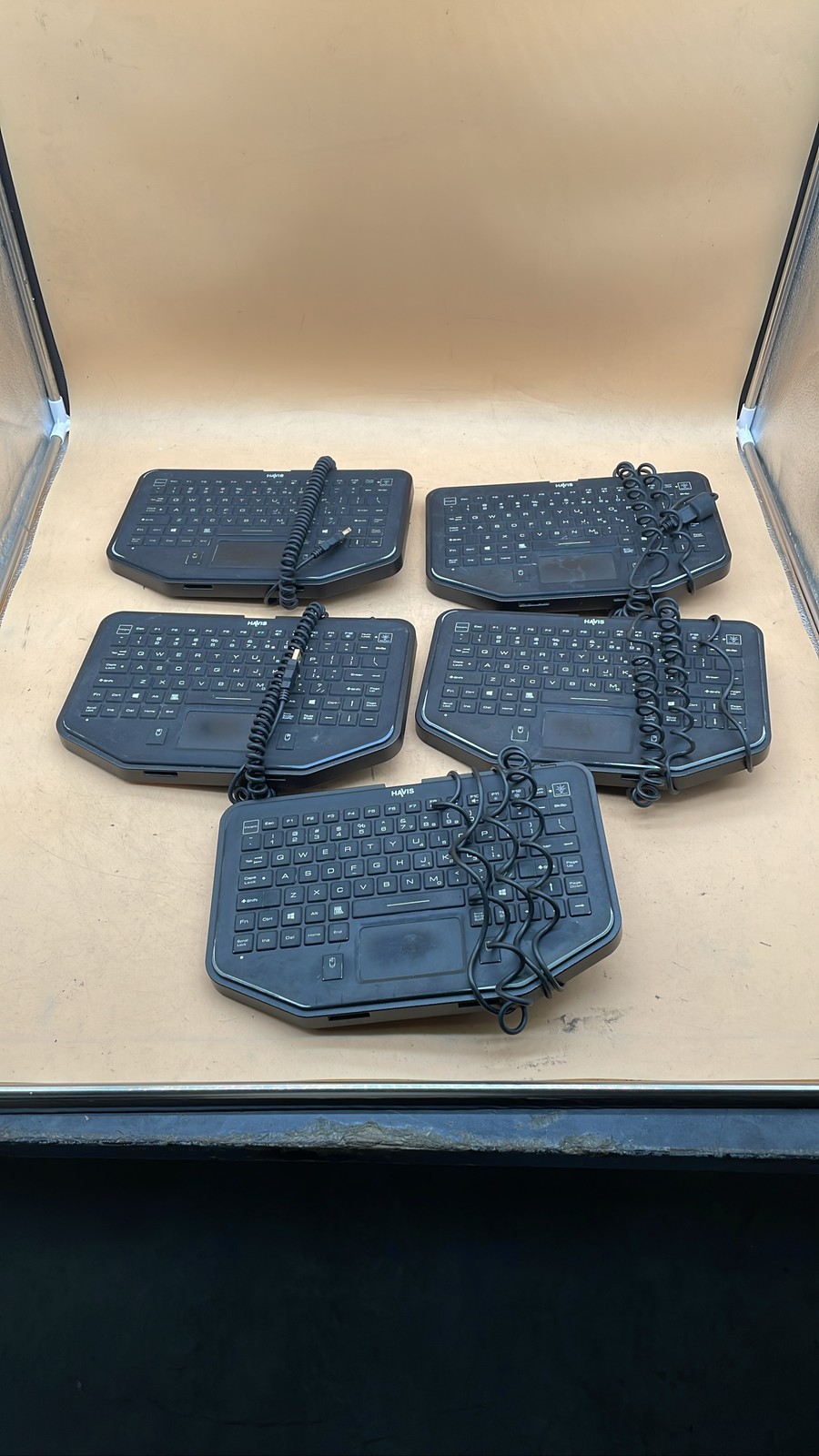 Havis KB-101 Rugged USB Keyboard Heavy Duty Computer Keyboard Units Lot of 5