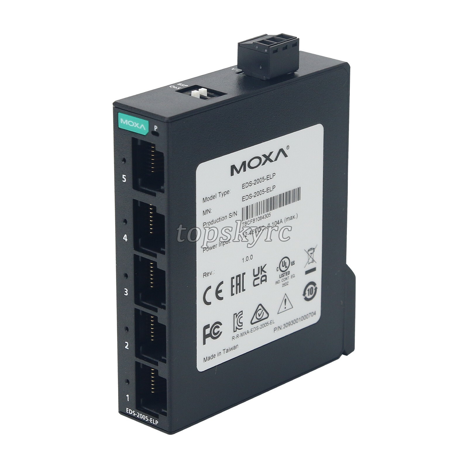 MOXA EDS-2005-ELP 5 Port Ethernet Switch Entry-Level Unmanaged Ethernet Switch