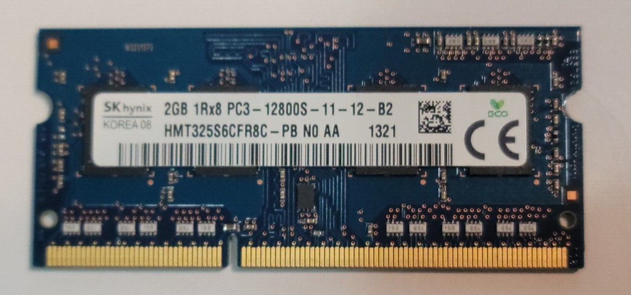 SK Hynix KOREA 08 2GB 1Rx8 PC3-12800S-11-12-B2 HMT325S6CFR8C-PB NO AA 1321