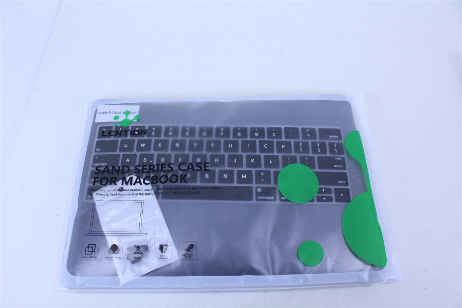 Case for 13" MacBook Pro 3 Ports Black Matte with Rubber Feet Keyboard Folio
