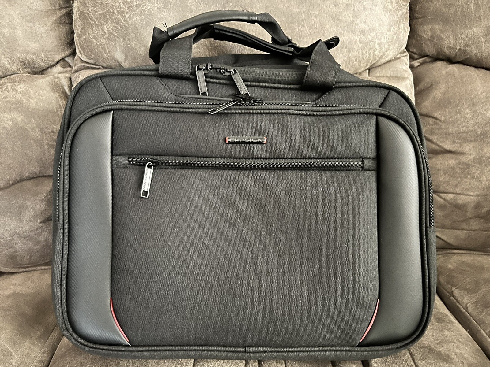 EMPSIGN Rolling Laptop Bag, 17.3 inch Computer Bag for Men & Women, Water Travel