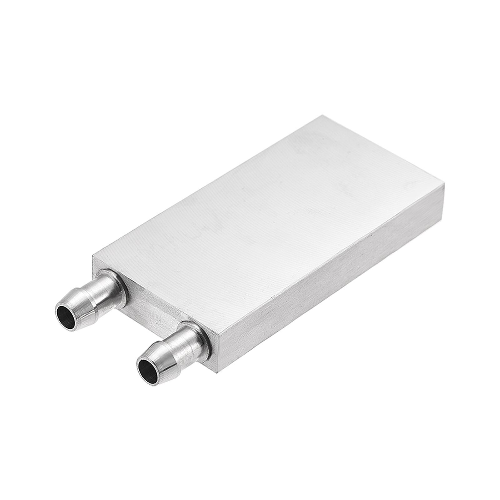 40x80x12mm Aluminum Water Block Computer Cooling Polished Radiator with Spout