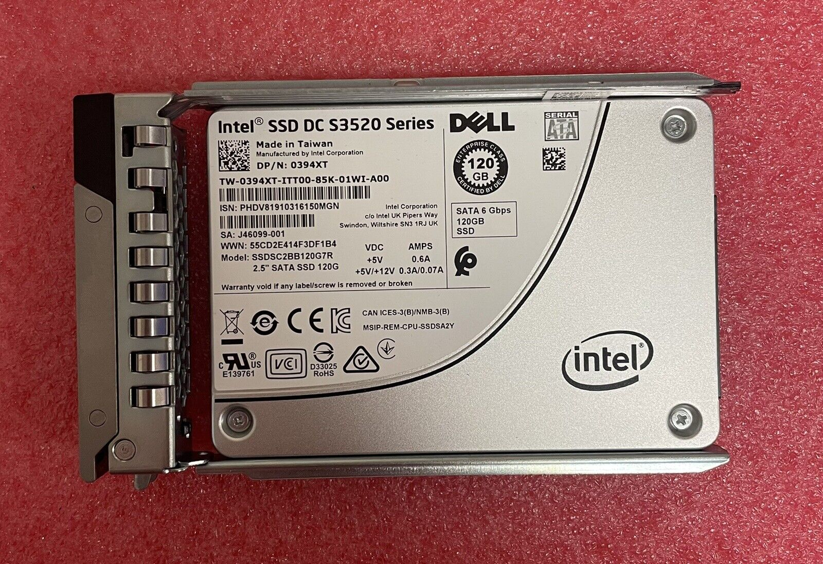 Dell Intel 0394XT 120GB SSD 2.5