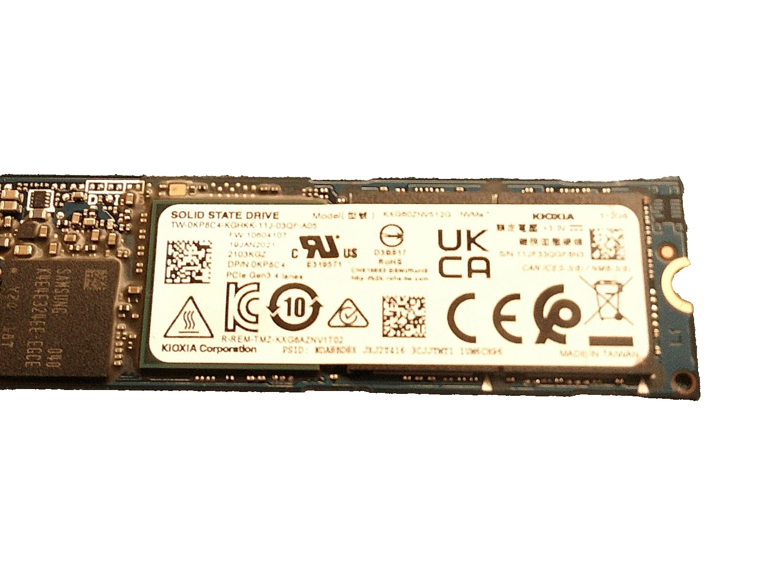 Dell KP8C4 512 GB, M.2 2280 SSD Internal Solid State Drive KIOXIA KXG60ZNV512G