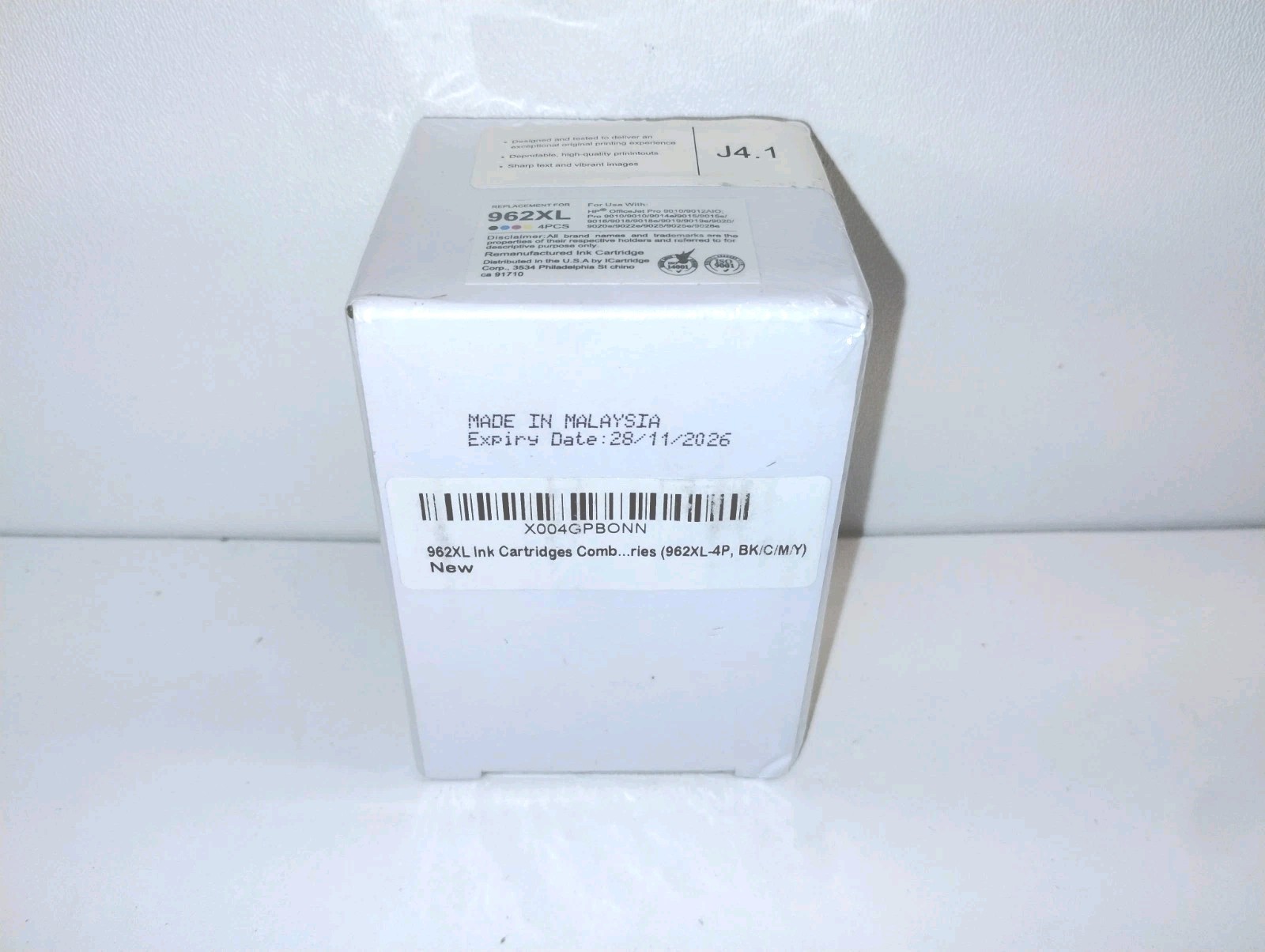962XL 4-pack Ink Cartridges, Tokyoink, New In Sealed Package.