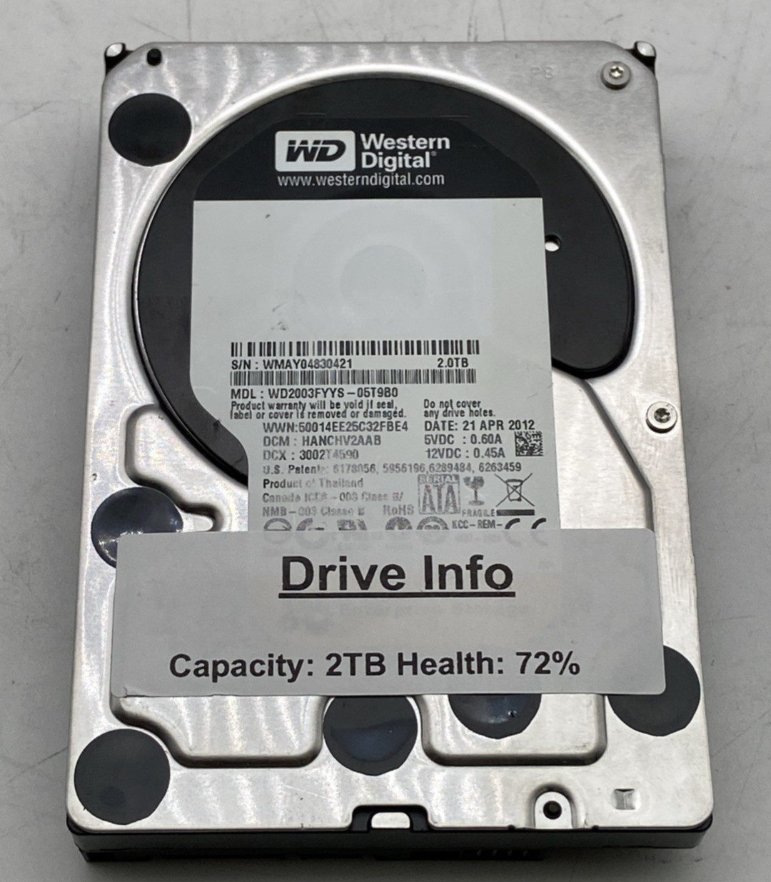 Western Digital WD2003FYYS-05T9B0 2TB 7.2K SATA 3.5'' Enterprise Hard Drive