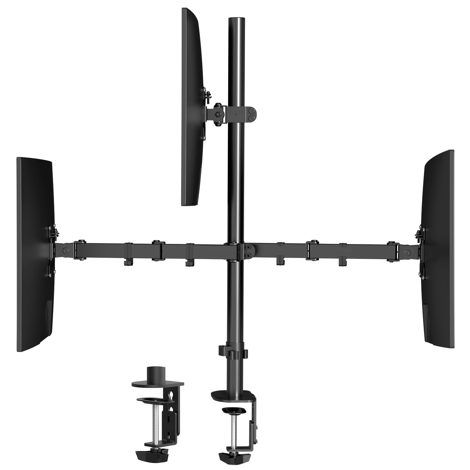 Triple Monitor Stand Desk Mount 1327 Inch LCD Extra Tall 31.5 Inch Pole Arm
