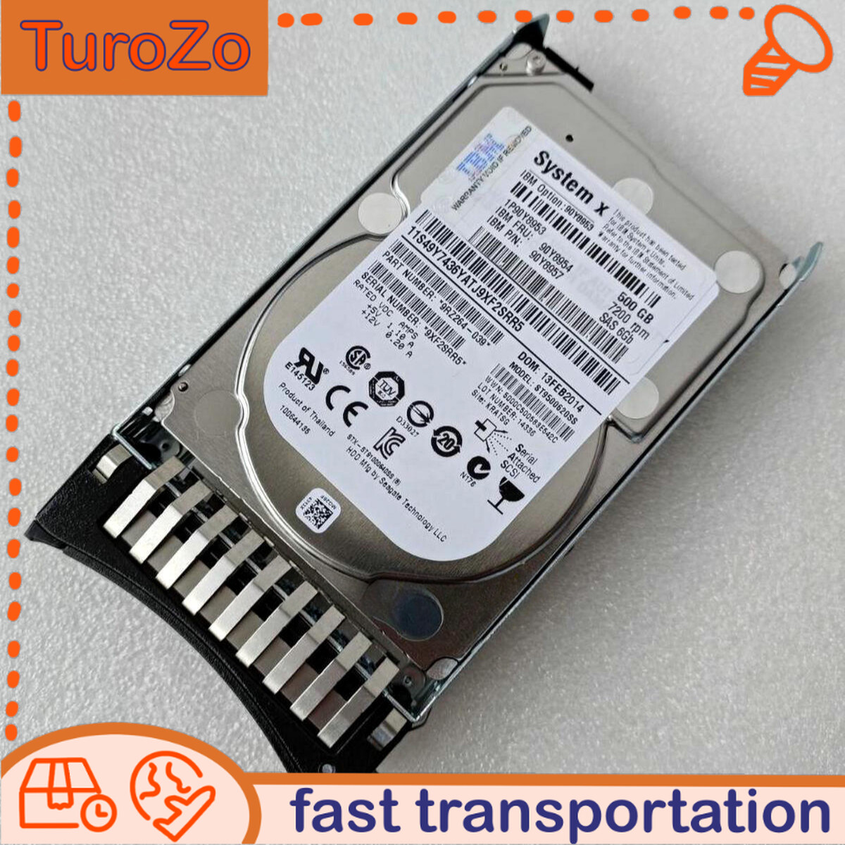 90Y8953 IBM 500GB 7.2K 6G 2.5" NL G2HS SFF SAS HARD DRIVE 90Y8954 90Y8957