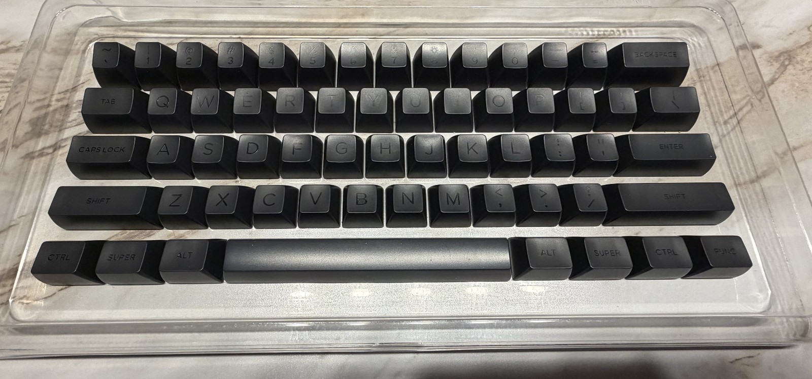 DOMIKEY SA Profile Keycaps -  Black on Black BOB