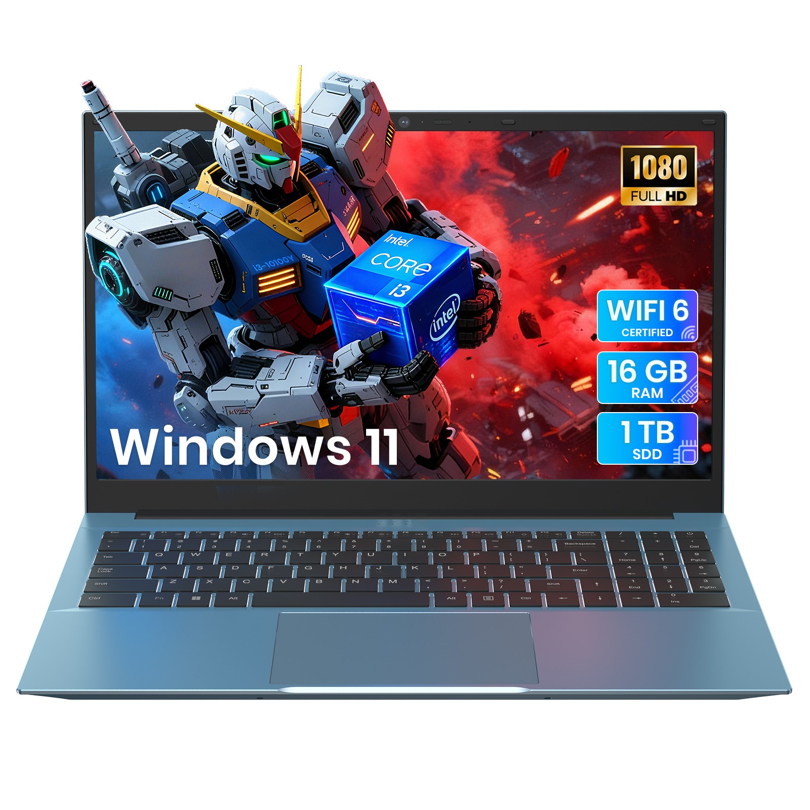 2026 New SGIN 15.6" Laptop i3-10100Y 16GB RAM 1TB SSD Win 11 WiFi 6 LAN Notebook