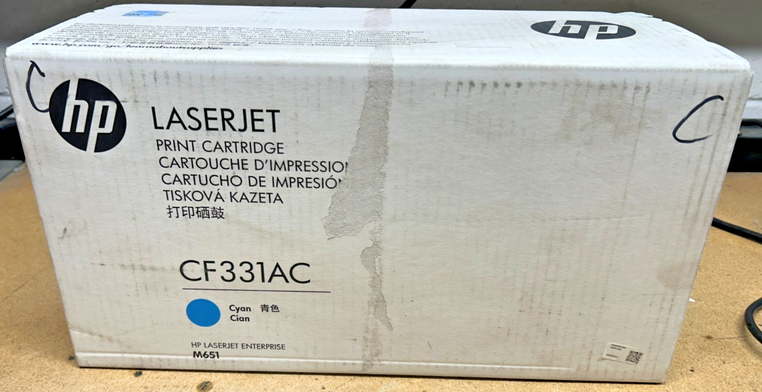 Genuine HP LaserJet CF331AC Cyan Toner for M651n / M651dn / M651xh