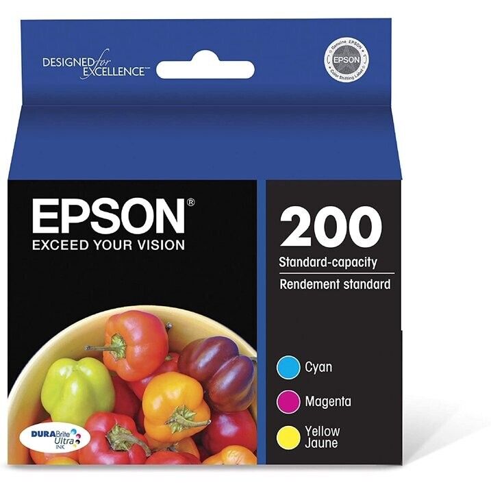 Epson T200520-S Tri-Color Multi Pack T200 DURABrite Ultra Ink Stand Exp 05.2026