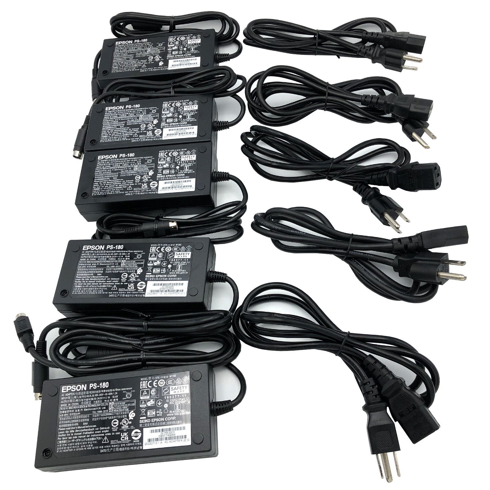 Lot of 10 Epson 24V AC Adapter for TM-T88 TM-T88II Printers Power Supply & Cords