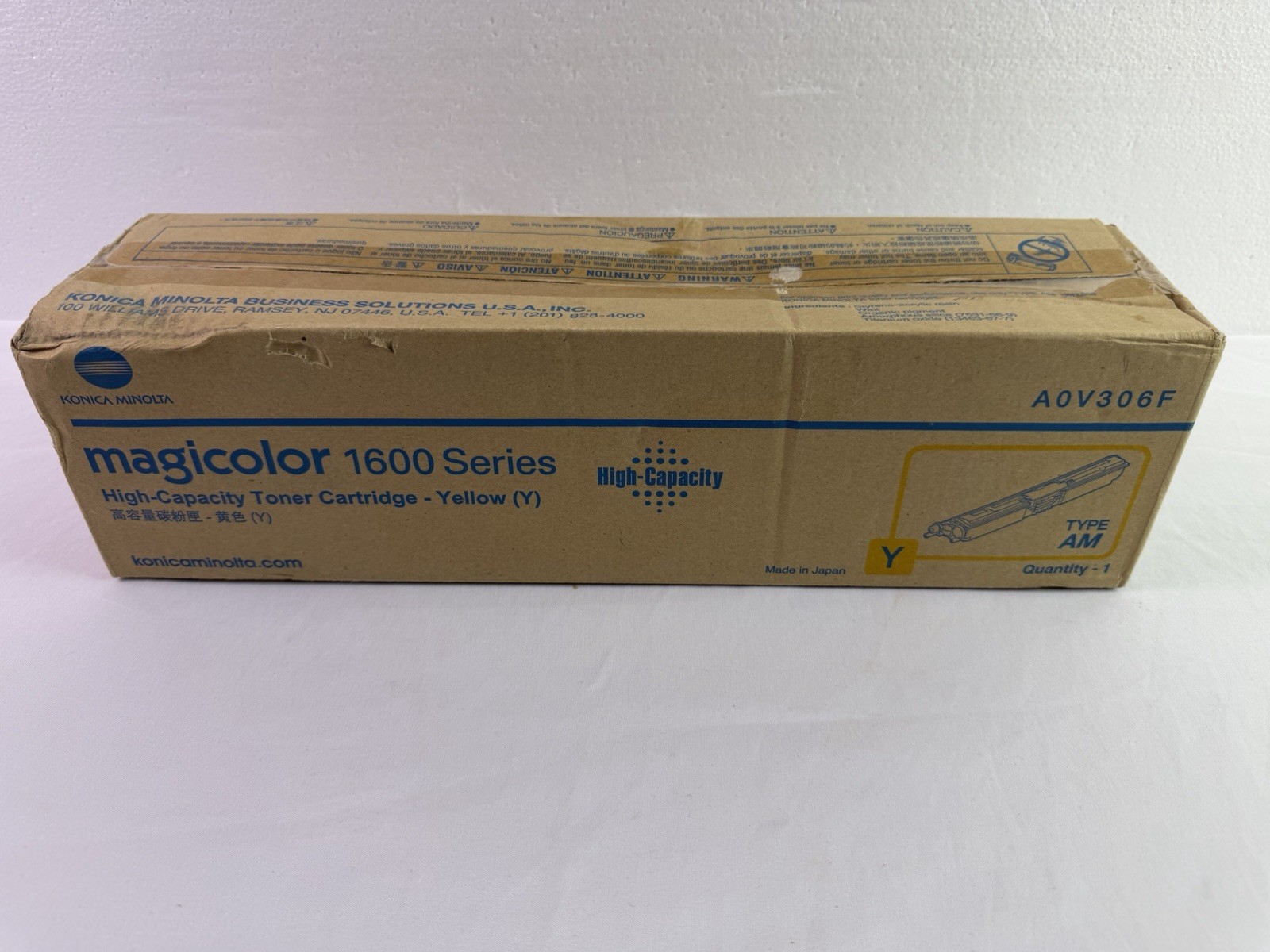 Konica Minolta A0V306F Magicolor 1600 Series High-Capacity Toner Yellow