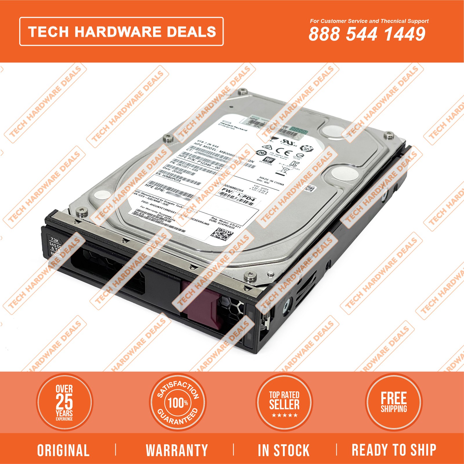 MB006000JYDNF    HPE 6TB SAS 12G 7.2K LFF LP 512e DS HDD