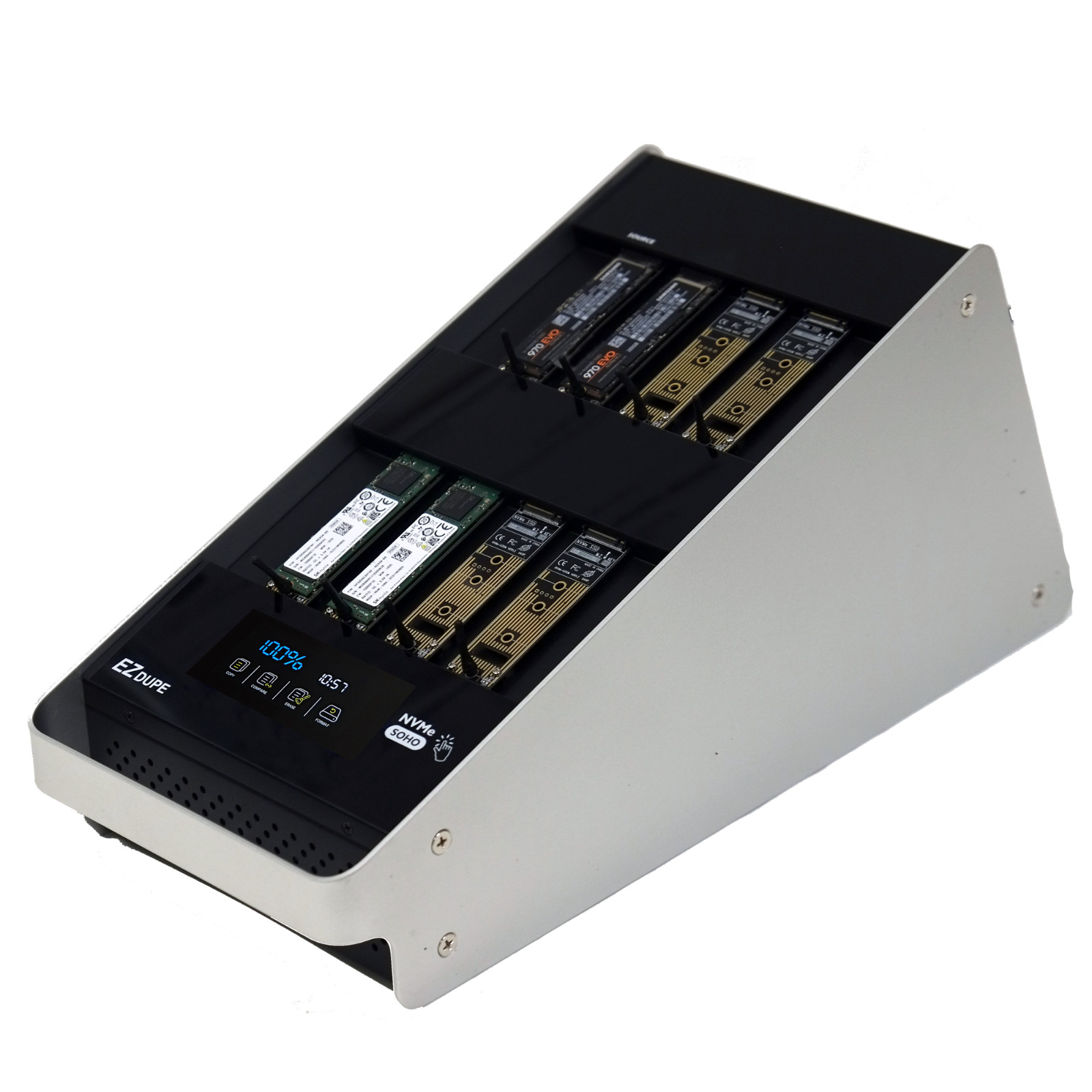 EZ Dupe 1 to 7 M.2 AHCI & NGFF SATA Duplicator - 22mm Key (SOHO Touch NVMe MKII)