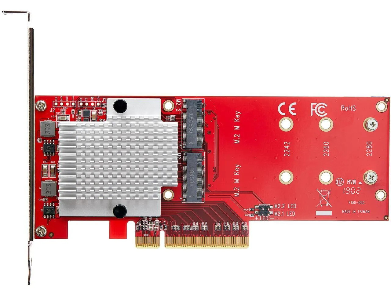 STARTECH PEX8M2E2 DUAL M.2 PCIE SSD ADAPTER TO INSTALL 2 PCI EXPRESS M-KEY SSD