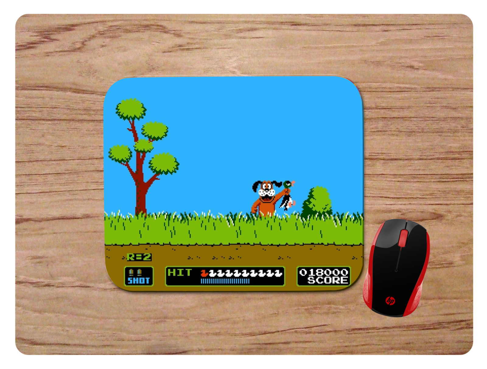 DUCK HUNT LAUGHING DOG CUSTOM MOUSE PAD DESK MAT NINTENDO CLASSIC HUNTING GAME