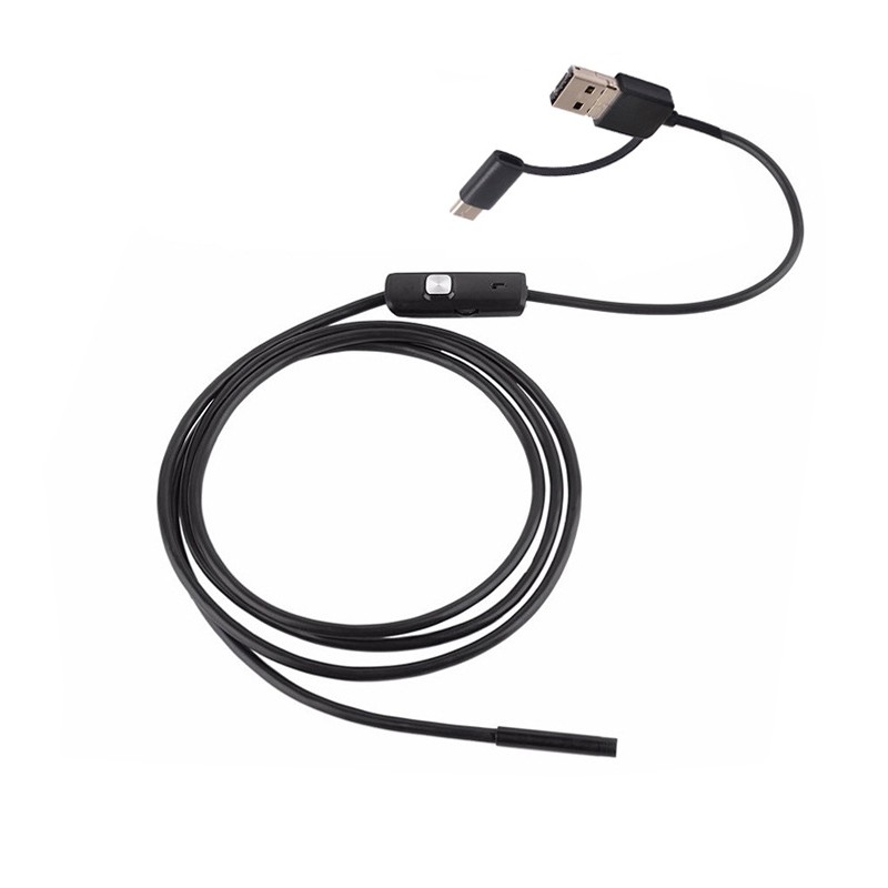 Flexible 1m LED Endoscope Borescope USB Type-C Inspection Camera Android Phone