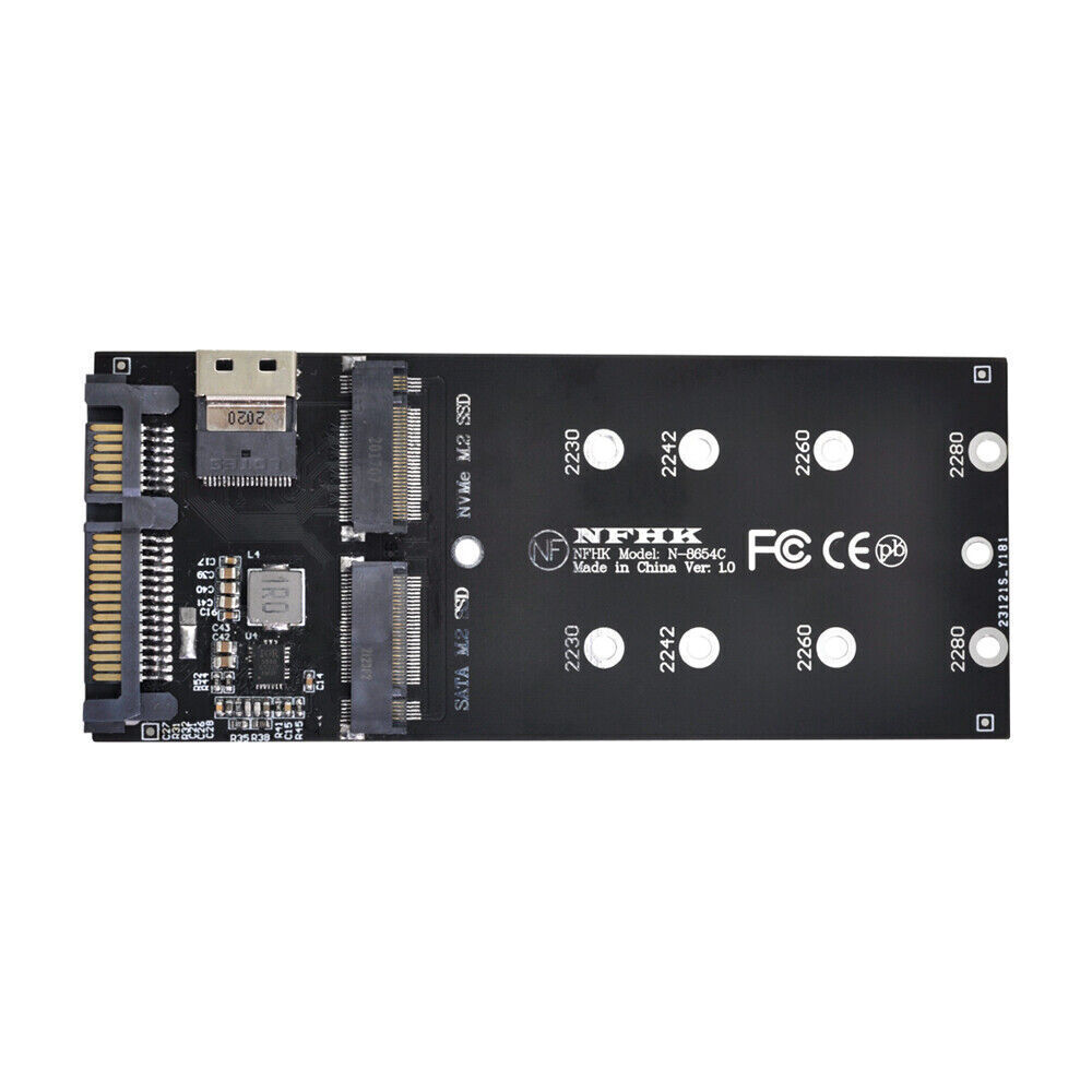 CY  PCI-E SFF-8654 to U2 Kit NGFF M-Key to Slimline SAS NVME PCIe SATA Adapter