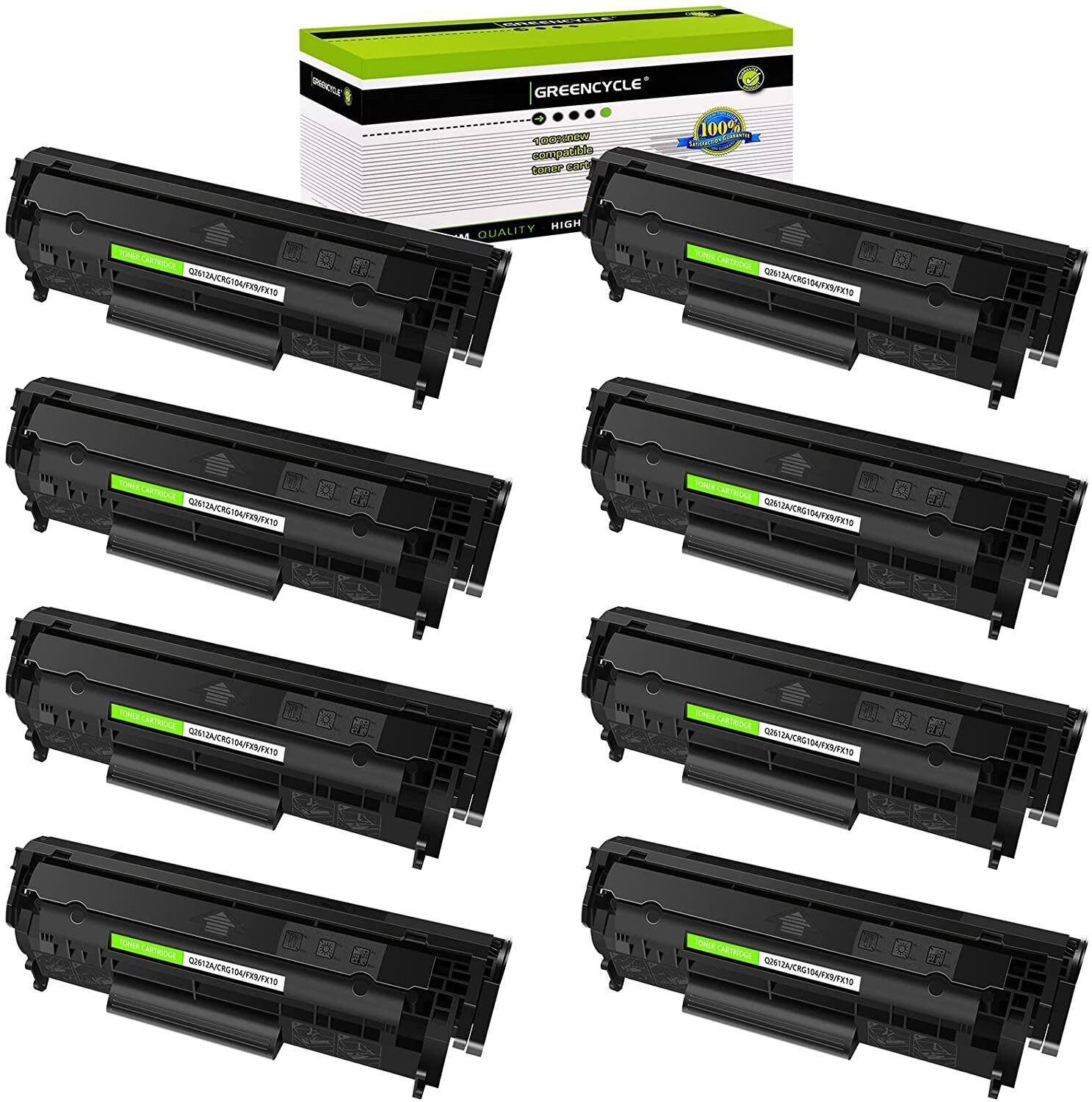8PK Q2612A 12A Toner Cartridge Compatible with HP LaserJet MFP M1005 3015 3020