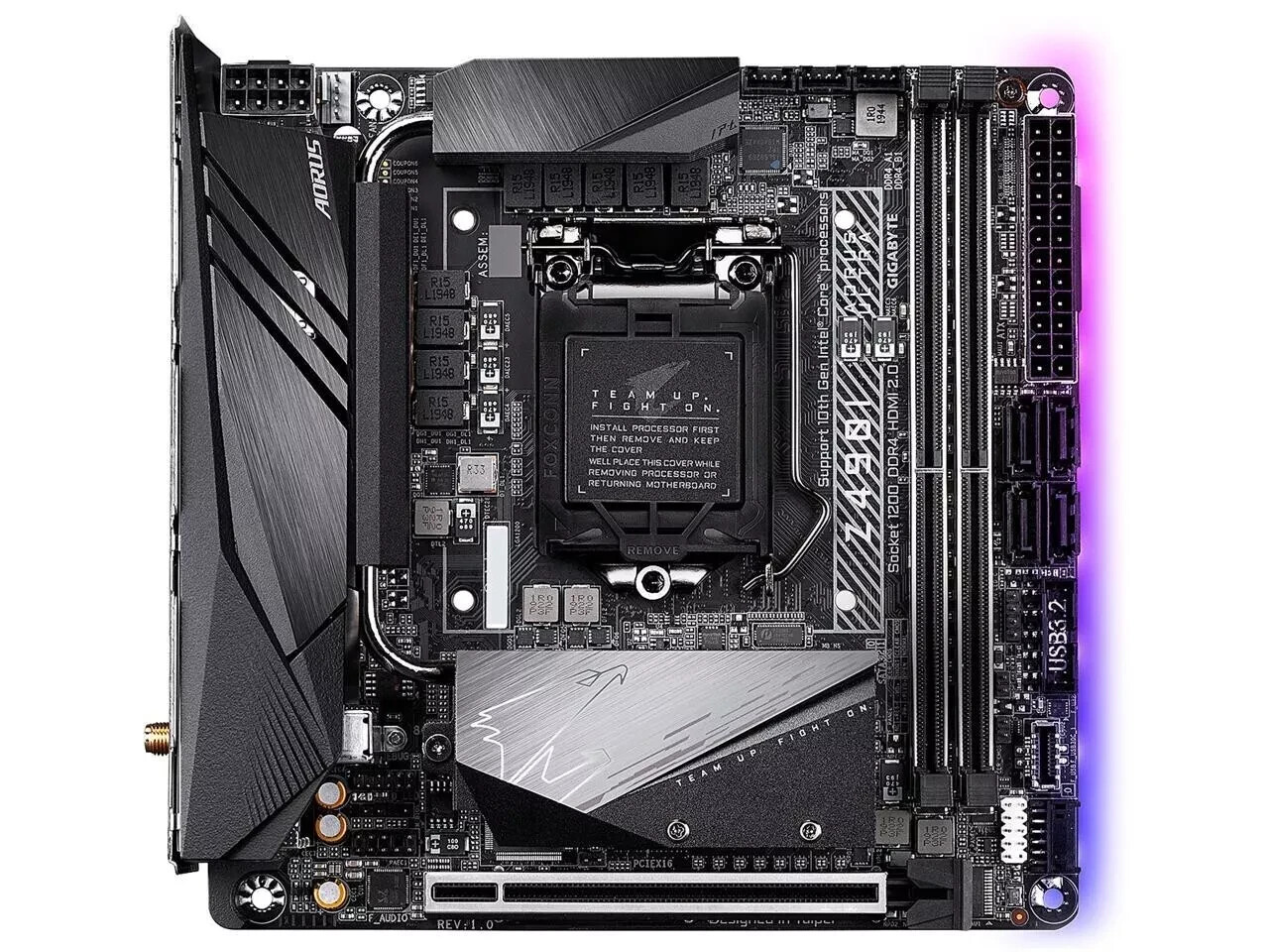 GIGABYTE Z490I AORUS ULTRA LGA 1200 Intel Z490 Mini-ITX Motherboard Test ok