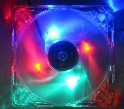 Evercool 120mm x 25mm Computer Case Quad Multi Color LED Cooling Fan