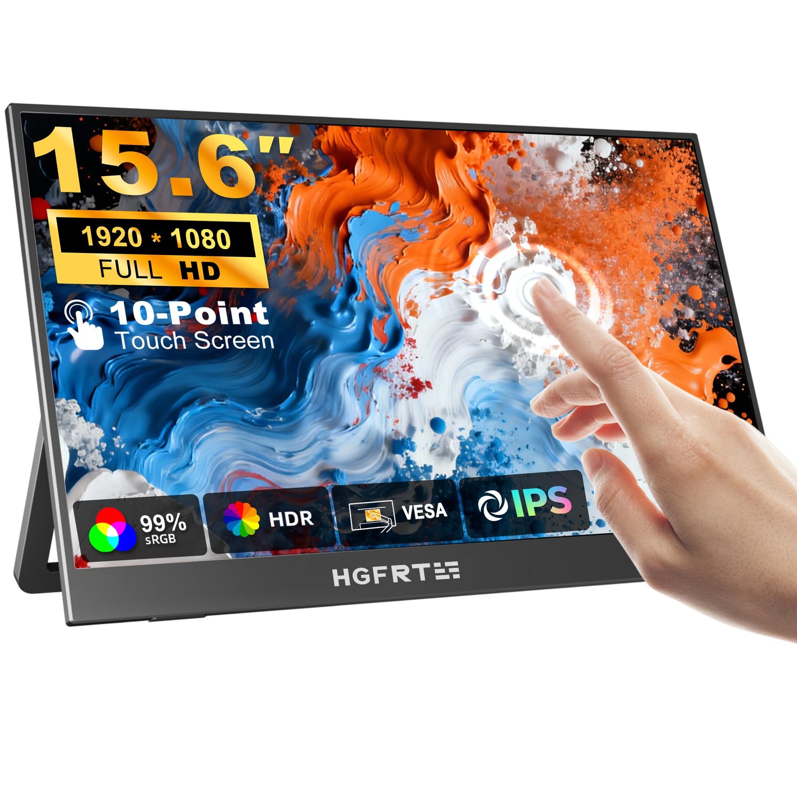 Portable Monitor Touchscreen 15.6, 1920x1080 60Hz 10-Point Touch Screen