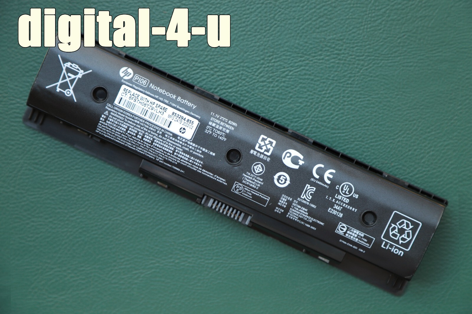 62Wh New Genuine PI06 OEM Battery for HP ENVY 14 14t 15 Pavilion 17z 710416-001